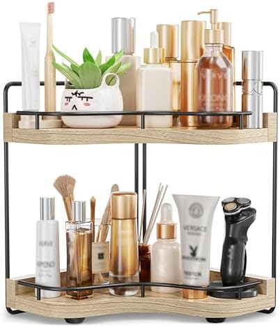 2-Tier Corner Bathroom Counter Organizer, Larger Size by Unknown