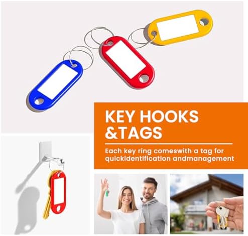 Zippered Key Case, Key Organizer, Fireproof and Waterproof Key Binder with 24 Hooks and Tags Portable Key Storage Book for Offices Real Estate Agencies Hotels and Rental Management - Image 3