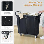 Gewudraw Extra Large Laundry Hamper with Wheels, Heavy Duty Hamper, 360L - Image 4