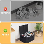 Shoe Organizer for Closet, Shoe Storage Box with Adjustable Dividers - Image 5
