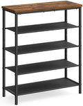 VASAGLE 5-Tier Shoe Rack, 12-16 Pairs, Steel Frame by Unknown