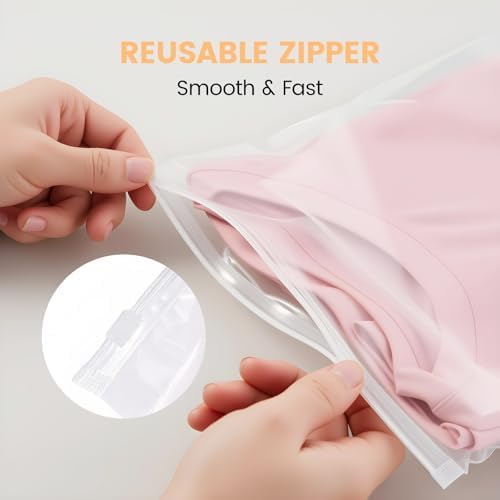 Clothes Packaging Bags for Shipping, 100pcs 10x13'' Clear Zipper Bags - Image 4