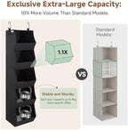 StorageWorks Basics Hanging Closet Organizer, Foldable Storage Organizer | 5-Shelf Wide Trapezoid Closet Shelves with Reinforced Anti-Sagging Support for Sweaters, Hoodies and Handbags, Black - Image 4