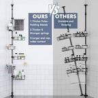 Corner Shower Caddy Tension Pole,Bathroom Shelf for Inside Shower Organizer - Image 4