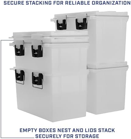 Sheffield 12763 XL Transparent Storage Bins With Lids, 2-Pack Stackable Storage Bins, Made in USA, Lockable and Water-Resistant Containers with Lids, Plastic Containers for Home, Classroom, and Dorm - Image 6