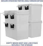 Sheffield 12763 XL Transparent Storage Bins With Lids, 2-Pack Stackable Storage Bins, Made in USA, Lockable and Water-Resistant Containers with Lids, Plastic Containers for Home, Classroom, and Dorm - Image 6