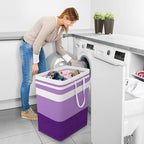 StorageRight Laundry Basket Hamper, 100L Collapsible Clothes Storage, Purple - Image 6