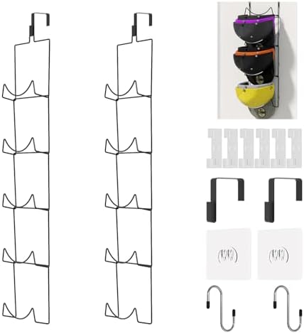 LINFIDITE 10 Pack Hat Rack Hanger Holder Organizer Flexible Multi Hook Wall Mounted Over Door Baseball Cap Display Storage Rack Cap Holder, Closet HangingStorage Rack w Hanging Hook Black by LINFIDITE