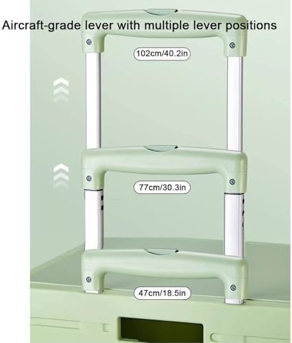 Foldable Rolling Wagon Cart with Table, Portable Utility Trolley(White) - Image 3
