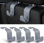 4-Pack Car Headrest Hooks Holds 55lbs Seat Storage Organizer for Bags by Amooca