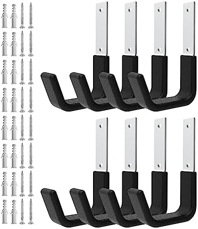 Heavy Duty Garage Utility Hooks, Wall Mount Ladder Hangers, 8 S by Juformin
