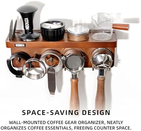 NEOUZA Espresso Accessories Holder Station Wall Mounted Organizer for 51/53/58mm Coffee Tamper Distributor Portafilter Storage Shelf for Bar Home Office - Image 5