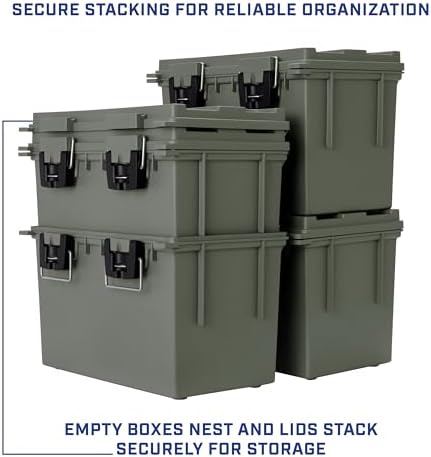 Sheffield XL Ammo Box Made in USA, Stackable Lockable Ammo Storage Box - Image 7