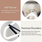 50 Pack Slim Plastic Clothes Hangers,White | 17.7 in adult size, 0.2 in profile, non-velvet ABS, anti-slip grooves, Closets/dorms/laundry - Image 4