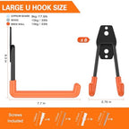 HUPBIPY Garage Hooks Heavy Duty, Large Square Wall Hooks - Image 2