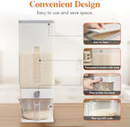 Lifewit Rice Dispenser 25 Lbs, Airtight Storage with Cup, 2 Pack Clear - Image 4