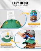 Hat Organizer for Baseball Caps, 2 Pack Strong Adhesive Hat Rack for Wall, Multilayer Wall Mount Hat Storage Holder for Closet Door - Hat Hanger Hold Up to 18 Hats (White) - Image 5