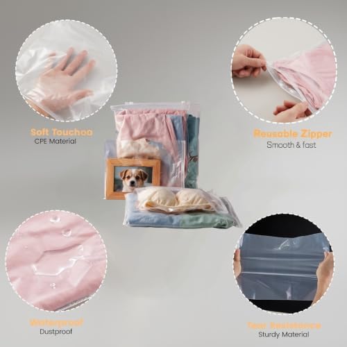 Swimsuit Organizer Bags - 50 Pack 8x10 Inch Clear Zipper Storage Bags - Image 5