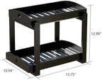 Bamboo Under Sink Organizer 2 Tier Pull Out Cabinet Storage Drawer - Image 3