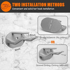 Niunuerga 24 Pack Hat Hooks for Wall, Strong Adhesive Hat Rack for Baseball Caps, Minimalist Hat Organizer Display for Home Decor, Hat Hold Hanger for Wall, Door, Closet, No Drilling (Grey) - Image 3