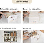 StorageWorks 2-Pack Shoe Storage Box for Closet, Sandal Organizer, Beige - Image 4