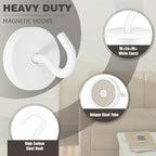 Neosmuk Magnetic Hooks Steel Tube Design for Cruise,100lb+ White,10 Pack - Image 5