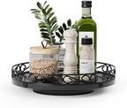 10" Lazy Susan Turntable Organizer for Table Top, Wood Lazy Susan Cabinet by Yoobure