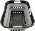 SAMMART 42L (11 gallon) Collapsible Plastic Laundry Basket - Foldable Pop Up Storage Container/Organizer - Space Saving Hamper/Basket (Black/Alloy Grey) by SAMMART
