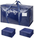 TICONN 12 Pack Extra Large Moving Bags Heavy Duty with Zippers & Carrying Handles, Durable Storage Bags Moving Boxes for Closet Organizers and Storage (12 Pack, Navy) by TICONN