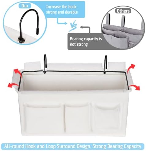 Lilithye Bedside Caddy, Bedside Storage Bag Hanging Organizer for Bunk Bed - Image 6