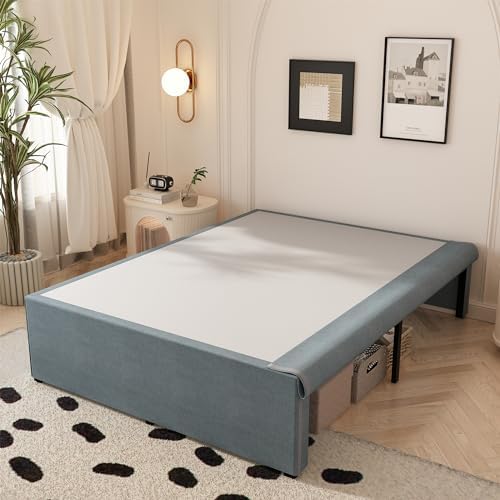 Maenizi 18 Inch Full Size Bed Frame with Skirt, Heavy Duty Metal Bed Frame Full, No Box Spring Needed, Support Up to 3000 lbs, Easy Assembly, Noise Free, Black by Maenizi