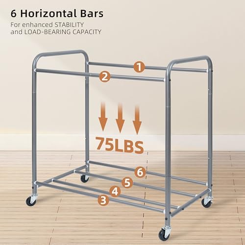 STORAGE MANIAC 3 Section Laundry Sorter, 35.6 Gal (135 L) Laundry Hamper Cart with Heavy Duty Rolling Lockable Wheels and Removable Bags, Clothes Organizer Basket Separator Hamper, Beige - Image 2