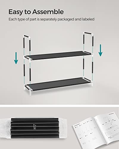 SONGMICS 4-Tier Shoe Rack, Shoe Storage for Hallway Closet - Image 6