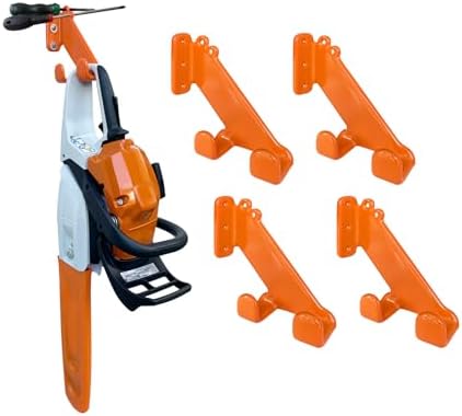 Chainsaw Hanger, 4 Pack Chainsaw Holder Wall Mount, Chain Saw Storage Rack by OSROENE