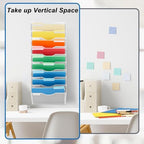 EASEPRES 10 Pocket Mesh Hanging Wall File Organizer, Wall Mounted Mail Paper Document Folder Holder, Clipboard Storage Organization Magazine Rack with Nametag Label for Office Home School, White - Image 4