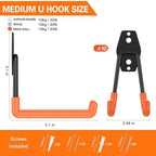 HUPBIPY Garage Hooks Heavy Duty 10 Pack, Wall Mount Ladder Hooks - Image 2
