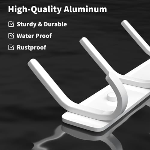 Coat Rack Wall Mount Hooks - 15 Inch White Metal 6-Hook Rack(1 Pack) - Image 3