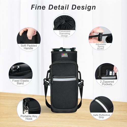 Nuovoware Magnetic Gym Bag, 25oz/32oz, Black+White - Image 3