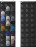 Baseball Hat Rack, 27 Pocket Over-The-Door Hat Organizer with Clear Deep Pockets to Display Baseball Caps Collection, Complete with 3 Over Door Hooks (Black, 27 Pockets) by Unjumbly