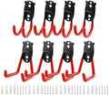 Garage Hooks Heavy Duty, Medium Square Hooks Set Wall Mount, Anti-Slip PVC Coated Steel Utility Storage Organizer for Hanging Ladders, Bikes, Garden Tools and Hoses 8 Packs by Unknown