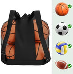 Large Ball Bag, Mesh Sport Bag Adjustable Double Strap - Image 4