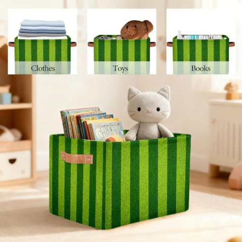 Grass Storage Basket Toy Storage Bins Collapsible Cube Organizer - Image 7