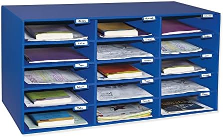 Pacon PAC637443 Mailbox Organizer, 15 Slots, Corrugated Cardboard, White - Image 2
