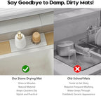 3 Pack Diatomite Stone Sink Tray, Water Absorbing Mat for Kitchen & Bathroom Counter, Quick Dry Soap Dish Makeup Vanity Caddy,Sponge Holder Organizer, Beige - 2pcs of 4.5"x 3.5" and 1pc of 9"x 3.5" - Image 4