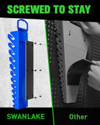 SWANLAKE 2-Piece Magnetic Wrench Organizer Toolbox Holder, SAE (1/4'' to 15/16''), Metric (6mm to 24mm) Ratchet Wrench Organizers, Total Hold 24 Slots Wrenches Holder for Tool Box - Image 5