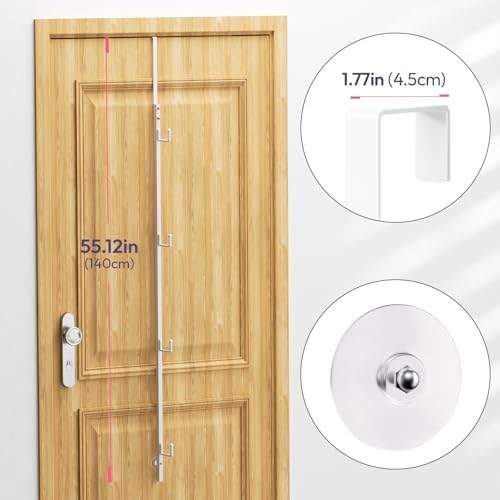 HapiRm Over Door Hat Rack - Hat Organizer with 4 Hooks Design, Hanging Baseball Cap Organizer Storage Holds Up to 20 Caps for Door, Bedroom, Closet(White) - Image 7