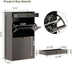 Shoe Storage Cabinet with 2 Flip Drawers, Shoe Cabinet Organizer, Black - Image 2