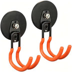 MUTUACTOR Updated Magnetic Hook Heavy Duty,40lbs 2-Pack Super Strong Magnet Garage Hook,Anti-Scratch Large Magnets Hook for Hanging Impact Drivers Trailer Cord Shovel Tool Organizer by MUTUACTOR