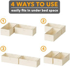 SpaceAid 2 Pack 10" High Under Bed Storage Containers, Large Underbed Storage Organizer Bins with Lids for Bedroom, Dorm, Clothes, Closet Organization, Bed Sheets and Blankets (Beige) - Image 7