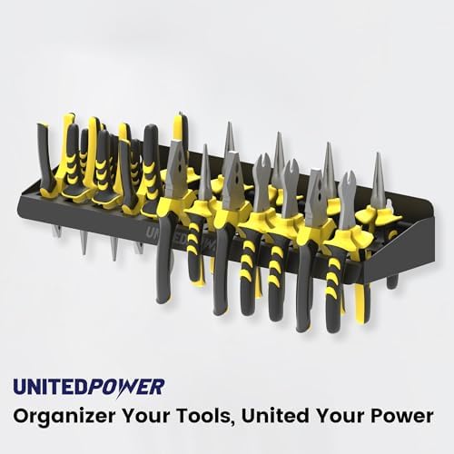 UNITEDPOWER Pliers Holder, Wall Mount Storage Rack Organizer for Workshop, Shed, Garage, Home, Stores up to 12 Pliers or Small Tools - Image 7